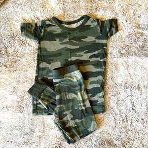 Little Sleepies Camo 12-18 Month. Pajama Short Sleeve Pant